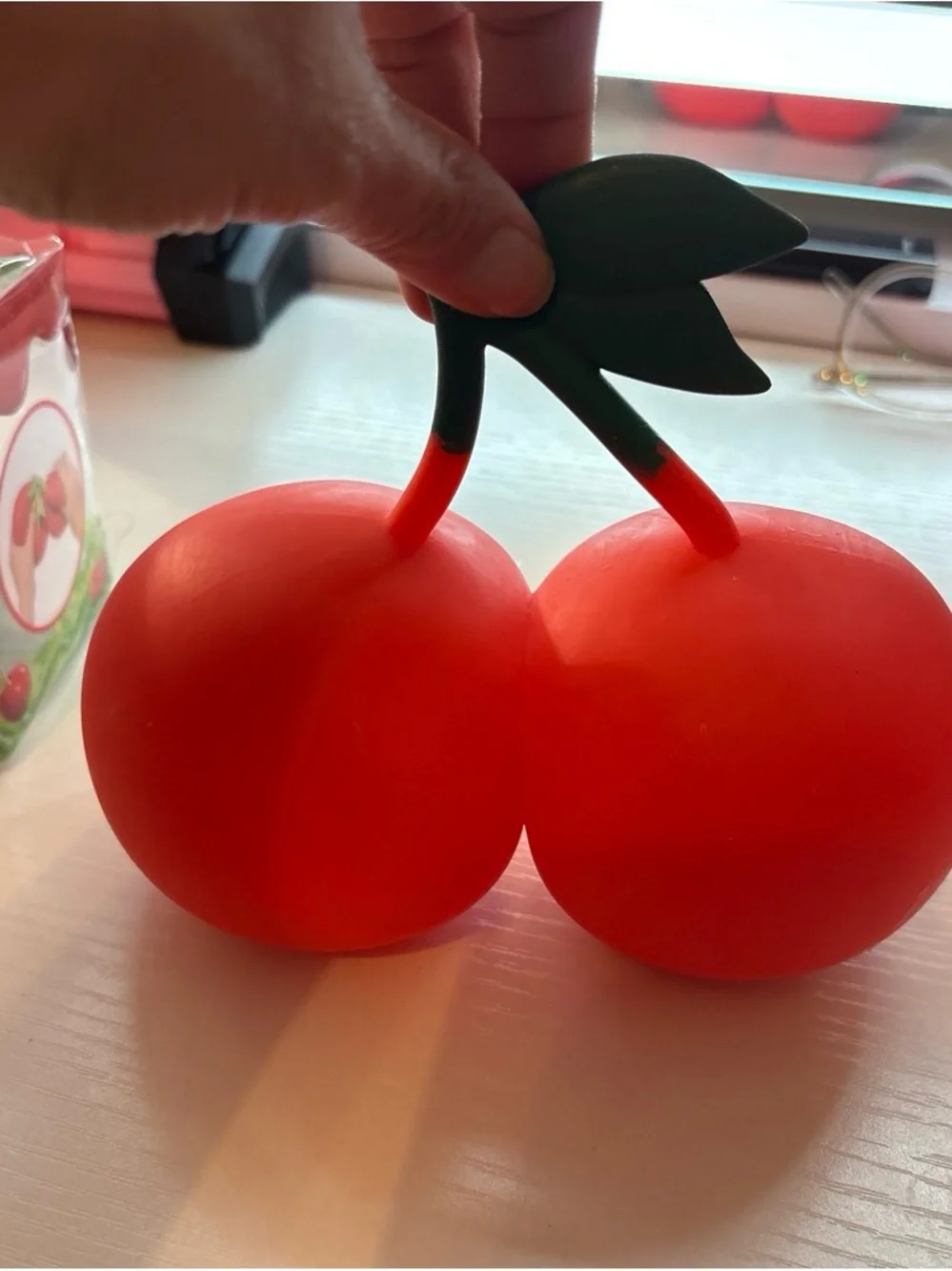 Jumbo squishy double cherries 🍒- Red